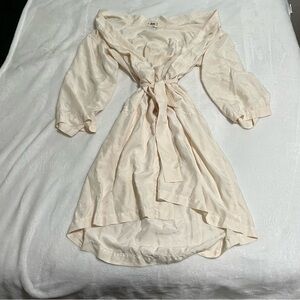 Elegant Cream Womens Robe made in Italy Battistoni 40‎ 100% Silk